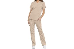 Cherokee - Uniform damski kasak z dekoltem w serek, oryginalna linia rozmiar XXS, granatowy, 18000, khaki, XL