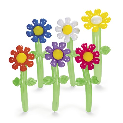 Blumen aufblasbar für Schlagerparty 4 Stück Palandi®