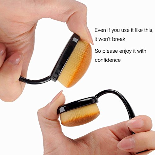 EmaxDesign Oval Make-up Pinsel Set, 8 Stück Professionelle Foundation Concealer Verblender Pinsel Flüssiges Pulver Creme Kosmetik Pinsel, Zahnbürste geschwungene Make up Pinsel für Gesicht und Augen. - 2