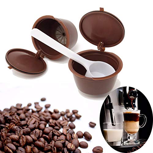 Preisvergleich Produktbild Fash Lady 2pcs Wiederverwendbare nachfüllbare Kaffee-Kapseln für Dolce Gusto Brewers Wiederverwendung Refill CupÂ