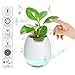 Produktbild Blumentopf Musik Bluetooth Lautsprecher Touch Klavier mit Nachtlicht für Home Office Decor (Weiß)