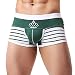 Produktbild Herren Boxershorts,Beikoard Sexy Unterwäsche Striped Boxer Briefs Shorts Ausbuchtung Pouch Unterhose Bequeme Baumwolle Streifen gedruckt männlichen Boxershorts (L, Grün)