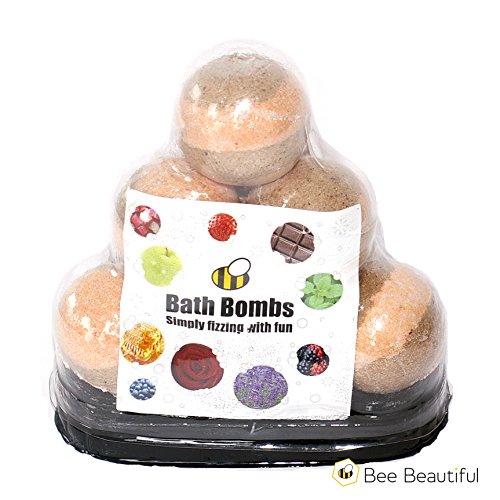 Bee Beautiful Bath Bomb Pyramid - 10 X 65g Bath Bombs (Chocolate & Orange)