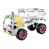 3D Assembly Metal Truck Vehicles Model Kits Toy Car Building Puzzles Construction Play Set for Kids Children Boys and Girls 6 7 8 Years Old, 192 Pcs