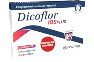 AGpharma Dicoflor IBS PLUS 30 Capsule - Integratore Alimentare a base di Probiotici (L. plantarum - L. rhamnosus)