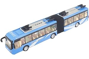Tnfeeon Großer Gelenkbus im Maßstab 1:48 Druckguss Modellbus mit beweglichen Rädern Sicheres und langlebiges Geschenk für Kinder(Weiß)