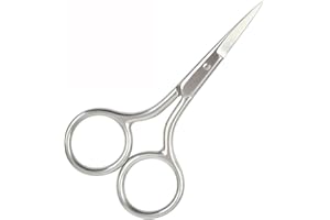 FOGCOSY 1Pcs Small Facial Hair Scissors – Professional Stainless Steel Small Shears for Men and Women for Facial Detailing, Beard, Nose,and Brows