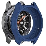 Gaddrt Uhr Schutzhülle, Weiche TPU-Schutzhülle aus Silikon für Gear S3 Frontier/Galaxy-Uhr 46 (Blau)