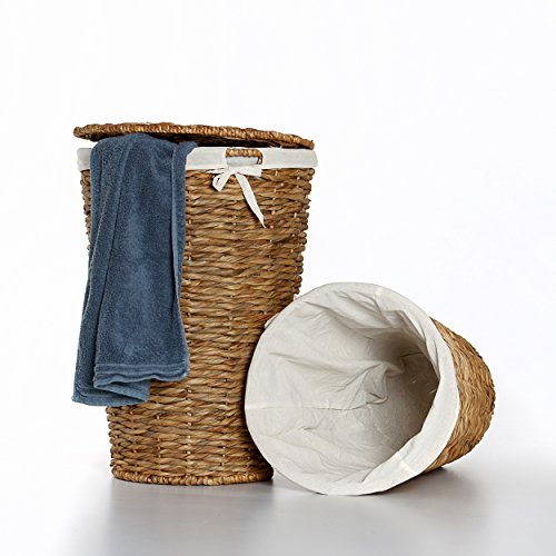 Casa Mina Wäschekorb Wäschebox Wäschesammler aus Wasserhyazinthe „Akita“ 54cm - 3