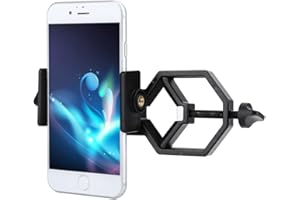 Wendry Universal Cellphone Telescope Adapter Mount, Aluminium Alloy Telescope Rifle Scope Universal Cellphone Adapter Phone Mount Suitable for Various Devices