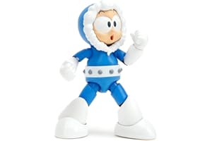 Jada Toys Mega Man - Statuetta di Ice Man (11,5 cm) - Personaggio mobile da collezione e action della serie MegaMan, con testa alternativa, mani e accessori, per fan e collezionisti a partire dai 13