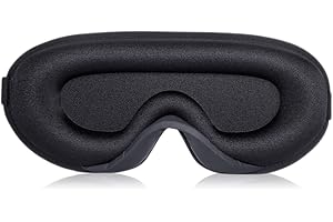 TANSHINE Masque de sommeil noir pour les yeux bloquant la lumière - Masque de sommeil occultant 3D pour homme et femme - Masque de nuit pour voyage, sieste, sommeil toute la nuit