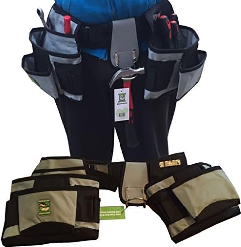 Wheels N Bits Builder Plumber Chippy Carpenter Tool Belt Back Support 20 Pockets Hammer Loop