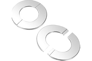 M METERXITY 2-Pack Wall Split Flange, for 1.3 Inch/32mm OD Pipe 304 Stainless Steel Escutcheon Plate Round Self-Adhesive Plumbing Cover Plates for Water Pipe/Faucet