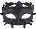 Produktbild Flywife Herren Maskerade Maske Römisch Griechisch Party Maske Mardi Gras Halloween Maske (Schwarz)