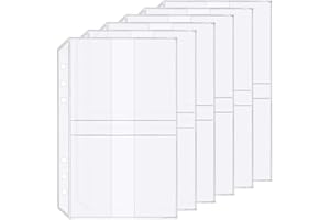 ZELTEN 6 Pack A5 6 Ffori in Plastica Porta Biglietti da Visita Impermeabile per l'organizzatore Personale (Name Card Holder, A5)