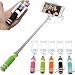 Produktbild mark8shop Mini ausziehbarer Selfie-Stick Wired Fernauslöser Einbeinstativ für iOS Android Handy
