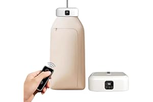 Builrand Fast Drying Electric Clothes Dryer Foldable Heated Clothes Airer with Cover Portable Mini Heat Pump Dryers Heated Indoor Clothes Drying Rack 2 Speed Modes 8h Timer 10KG Load Capacity