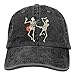 Produktbild Men Women's Skeleton Concert Music Halloween Distressed Cotton Denim Baseball Cap Hat