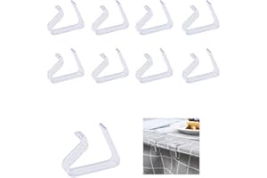 SURALIN 8 Pezzi Pinze per Tovaglia Trasparenti, Clip di Fissaggio per Tovaglia in Plastica Trasparente Morsetti per Tovaglia per Picnic in Campeggio per Feste di Nozze a Casa