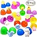 Produktbild 12 Ostereier gefüllt mit weichem Haar quetschen Spielzeug, Mini weichen Schaum niedlichen Stress Relief Spielzeug Kinder Ostern Thema Party Spielzeug