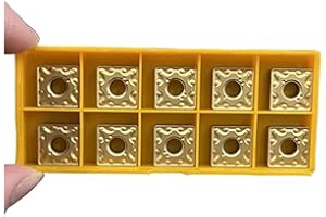 ASZLBYM 10 pezzi SNMG 432 MA SNMG120408 MA lama girevole americana in lega dura lama girevole in lega dura MSSNR fusto per acciaio da taglio/acciaio inossidabile (SNMG432-MA Gold).