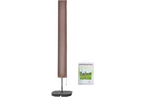 Oule GmbH Parasol Protective Cover for Parasol up to Approx. Diameter 200/300/400 cm Premium Quality Made of High-Quality 300 GSM 600D Oxford Material Protective Cover Parasol (Taupe 250 cm x 32/40 cm