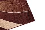 TEPPICH WOHNZIMMER DESIGNER WELLEN MUSTER MELIERT IN BRAUN CREME NEU S – XXL (300 x 400 cm) - 5