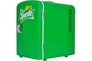 Koolatron Sprite Mini Fridge 4 Liter/6 Can Portable Fridge/Mini Cooler for Food, Beverages, Skincare -Use at Home, Office, Dorm, Car, Boat-AC & DC Plugs Included, green