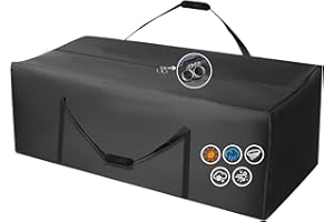 CONFUTURY Aufbewahrungstasche Gartenauflagen,Schwerlast 420D Aufbewahrung für Sitzauflagen，Wasserdichte Auflagentasche Gartenpolster mit 2 Gepolsterte Rucksackgurte und Doppelreißverschlüsse (173 x 76 x 51 cm)