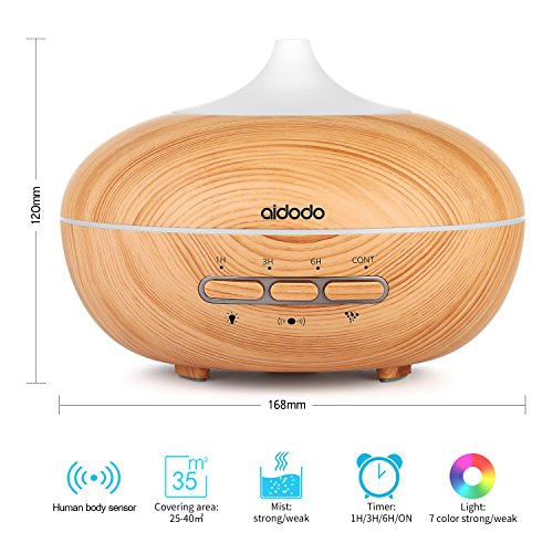 Aroma Diffuser, Aidodo 300ml Automatische Induktion Luftbefeuchter Ultraschall Aromatherapie Humidifier - 8
