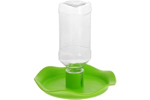 POPETPOP - Dispensador de Agua para Reptiles, dispensador de Agua de Reptiles, Recarga automática, dispensador de Agua con Forma de Tortuga, con Botella, Color Verde