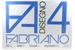 Fabriano 05000797 Disegno 4, Ruvido, 33 x 48 cm, 200 G/Mq, 20 Fogli