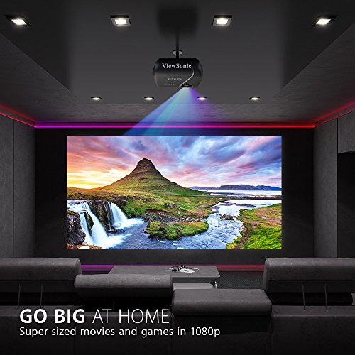 ViewSonic LightStream Pro7827HD Full HD 1080p Home Cinema Projector (Rec. 709 3D Vertical Lens Shift 1920x1080 3xHDMI MHL Speakers) - Black