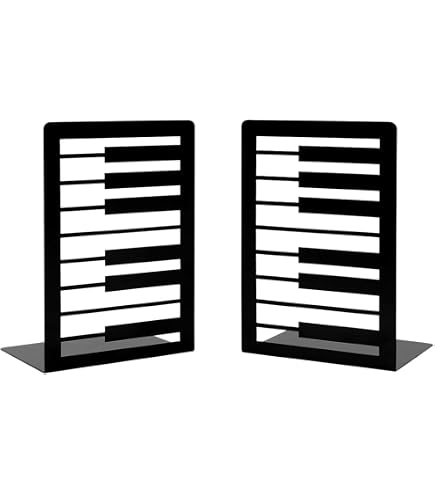 Fermalibri In Metallo A Forma Di Nota Musicale – 1 Paio Nero, Antiscivolo E Decorativo!