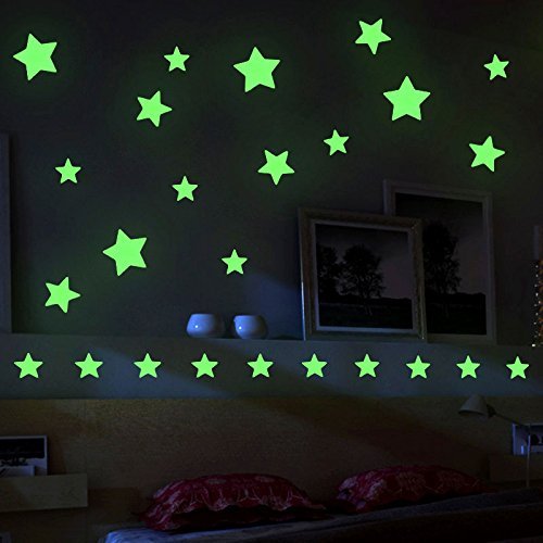 DIY Selbstklebende Leuchtsterne Sterne Sternenhimmel 100 Leuchtsterne Wandtattoo Wanddeko Sternenhimmel Wandsticker Kinderzimmer selbstklebend für Groß und Klein – machen Sie Ihr Zimmer zum Himmelstraum von - 2