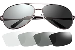 YIMI Gafas de Sol Hombre Deportivas Polarizadas Fotocromaticas Para Hombre y Mujer Conducción Ciclismo Moto Pesca Esqui Golf Running Deporte Al Aire Libre Rectangulares Protección 100% UVA UVB