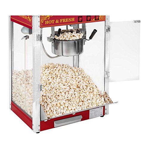 Royal Catering – RCPW-16.3 – Popcornmaschine mit Wagen – US Design – rot - 3
