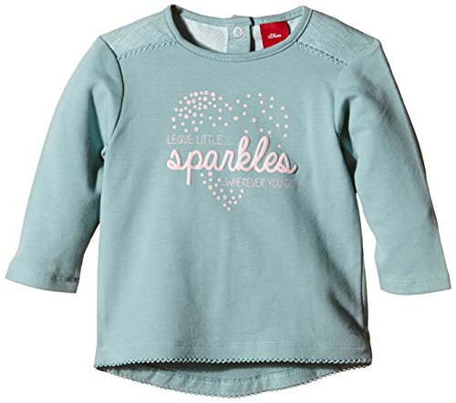 s.Oliver Baby Girls in Felpaqualität Sweatshirt, Green (mint 6553), 6-12 months (Manufacturer size: 80)