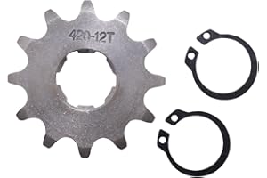 Trkimal Motorcycle Front Sprocket for 50cc 70cc 90cc 110cc 125cc Dirt Pit Bike Mini Bike TaoTao Roketa Coolster Sunl Lifan Loncin ATV Quad 4 Wheeler Moped (20MM, 420-12T)