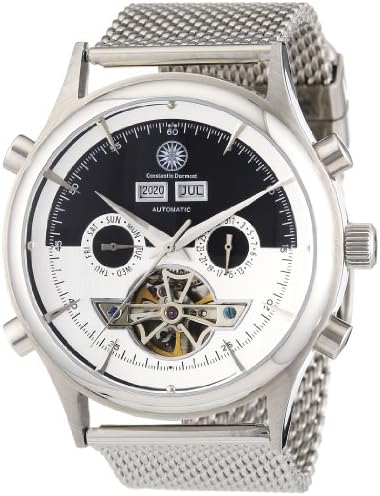 Constantin Durmont Men's Watch Baton Rouge CD-BATO-AT-STM2-STST-WHBK