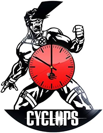 Cyclops Vinyl Record Wall Clock - Get unique kids, living room wall décor - Gift ideas for men, brother, sister – Unique comics art design - Leave us a feedback and win your custom clock