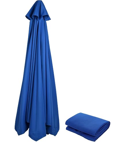 Megashopitalia Ersatzplane Für Runden Sonnenschirm Mit Mittelstange – Ø 300 Cm, 6-Stangen-System, Polyester Ecru Mit Airvent
