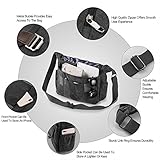 GSTEK Messenger Tasche Kuriertasche Umhängetasche Retro Stoff Leinen Lässige Umhängetasche Schultertasche Messenger Bag für Sport, Arbeit, Schule, Reisen - 6