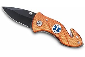 AUSONIA - Coltello tasca cm 15 manico alluminio con tagliacintura