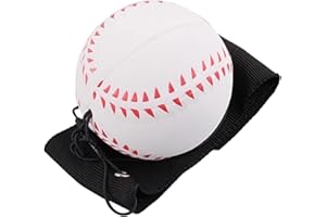 Nlinlin 1 Pc White Wrist Return Ball, Sports Wrist Balls on a String, Rubber Rebound Bouncy Wristband Balls on Elastic String Sports Reaction for Wrist Exercise or Play Tennis, Baseball（2.36 in）