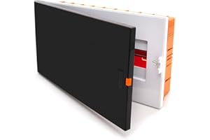 KOOP ELEKTRO Scatola di distribuzione per fusibili, a incasso, con 18 moduli, 1 fila, IP40, alloggiamento con livella a bolla