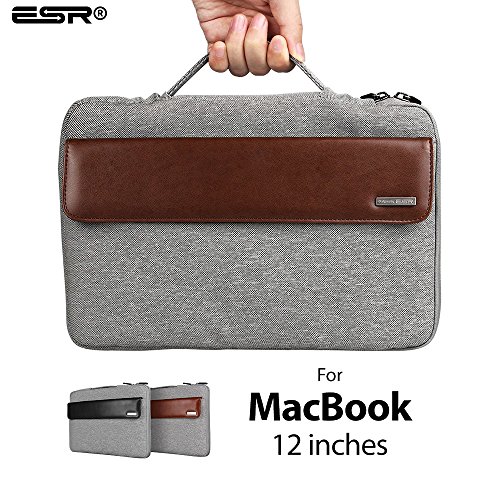 Macbook Tasche, Macbook 12 Hülle, ESR® Macbook 12 Zoll Laptop Tasche Schutzhülle Sleeve für Apple Macbook 12 Zoll (Braun)