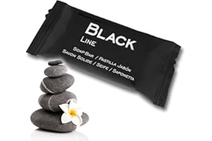 GPQ - Saponette Hotel Black Line | 250 Pezzi Monodose | Linea Cortesia | Senza Parabeni | Scatola di Sapone Mini per Albergo, B&B, Case Vacanza, Viaggio | Prodotto nell'UE