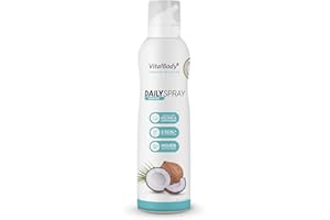 ‎VITALBODY+ SUPPLEMENTS VitalBody+ DailySpray MCT Coconut Oil, 800 Servings, 2 kcal Pan Spray for Frying, Grilling & Refining, for Healthy Cooking, Non-Stick Cooking Spray with Coconut Oil
